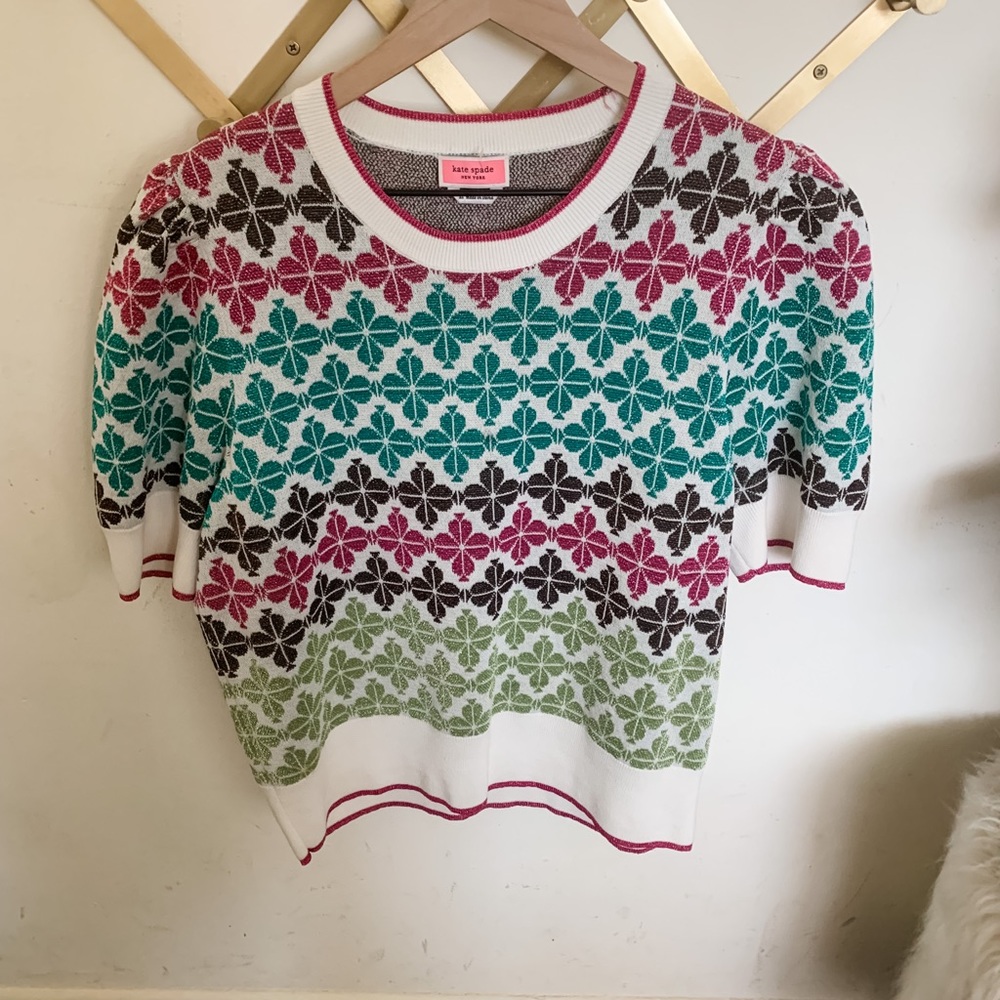 Kate spade flower jacquard sweater